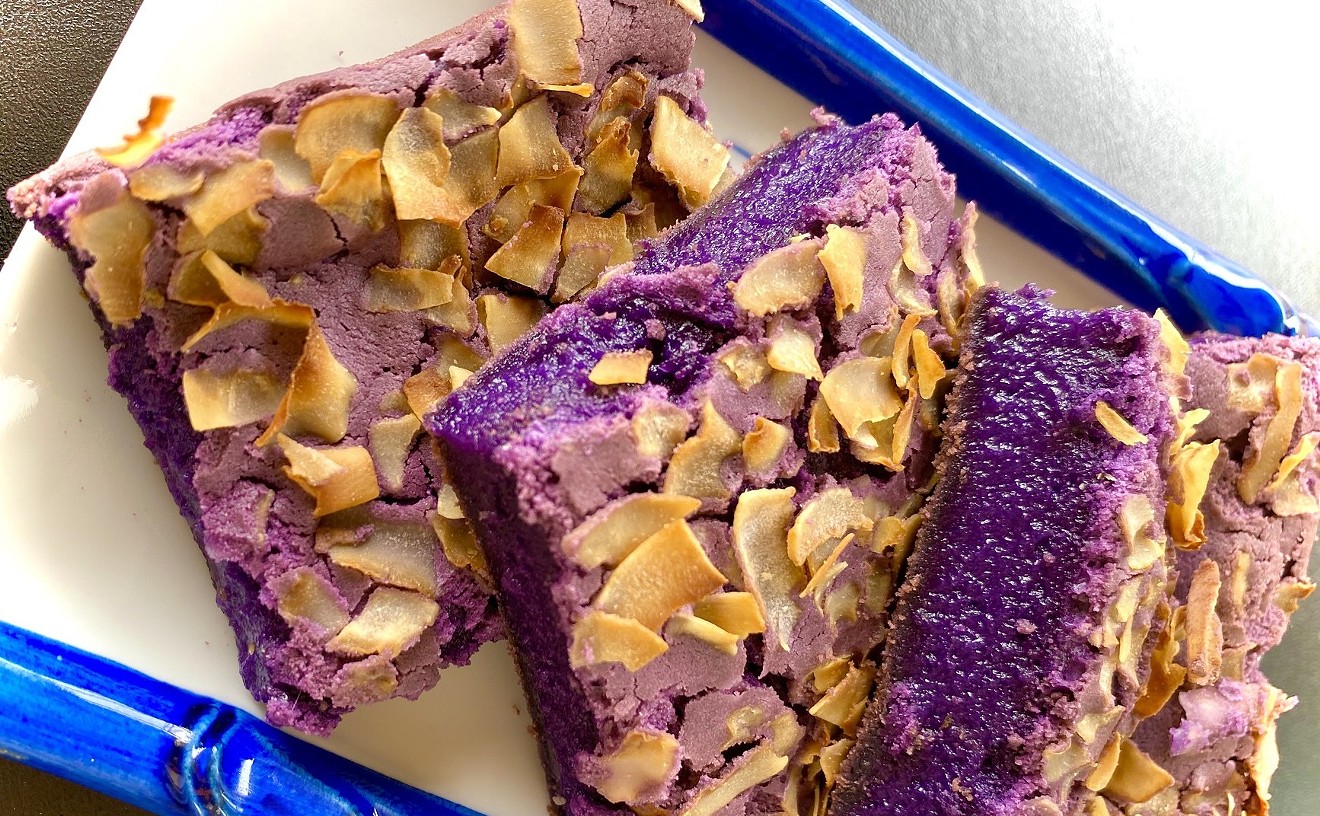 The next virtual baking class covers ube, including this recipe for ube butter mochi (a.k.a. a purple brownie).