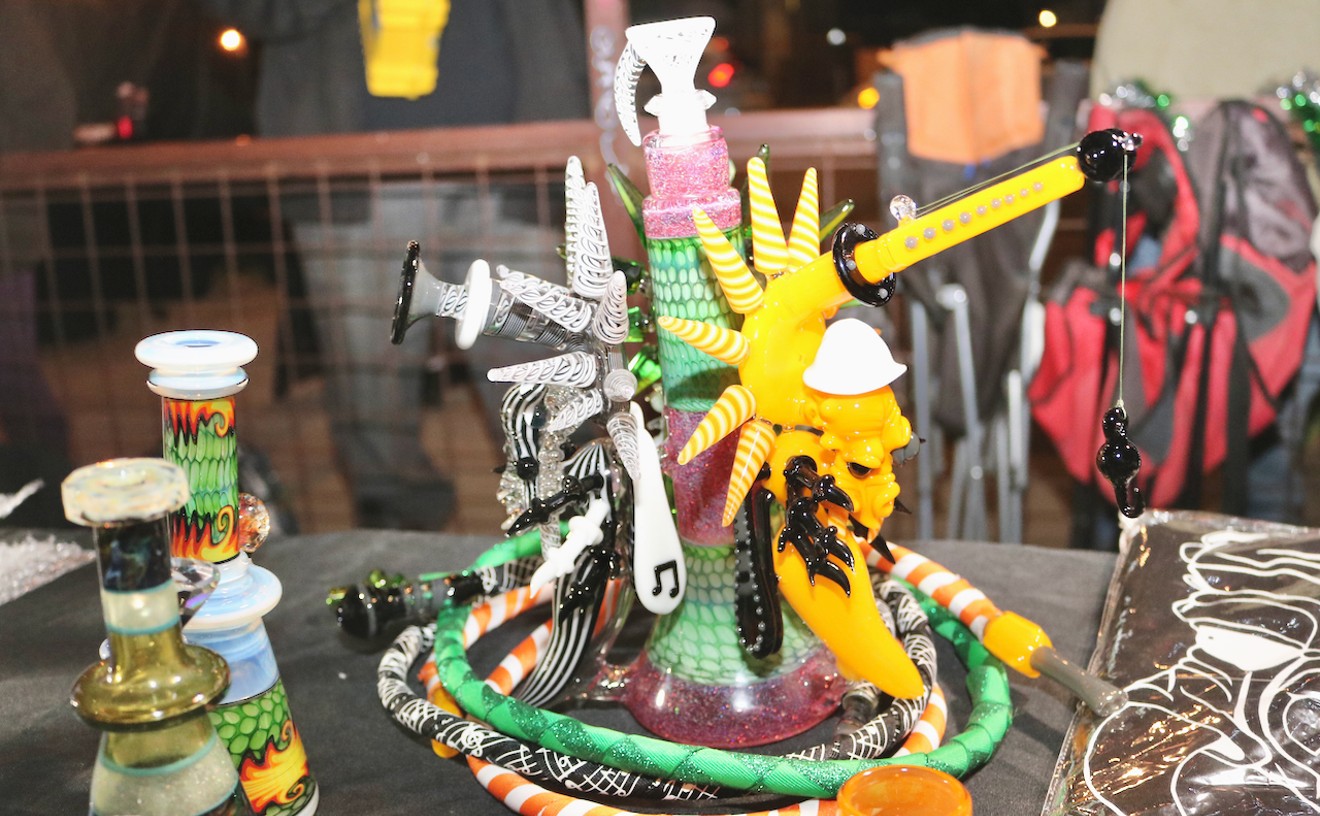This monster hookah from artist Chris Drury sells for $15,000. The glassblower had it on display at Hendy's Heady Holiday.