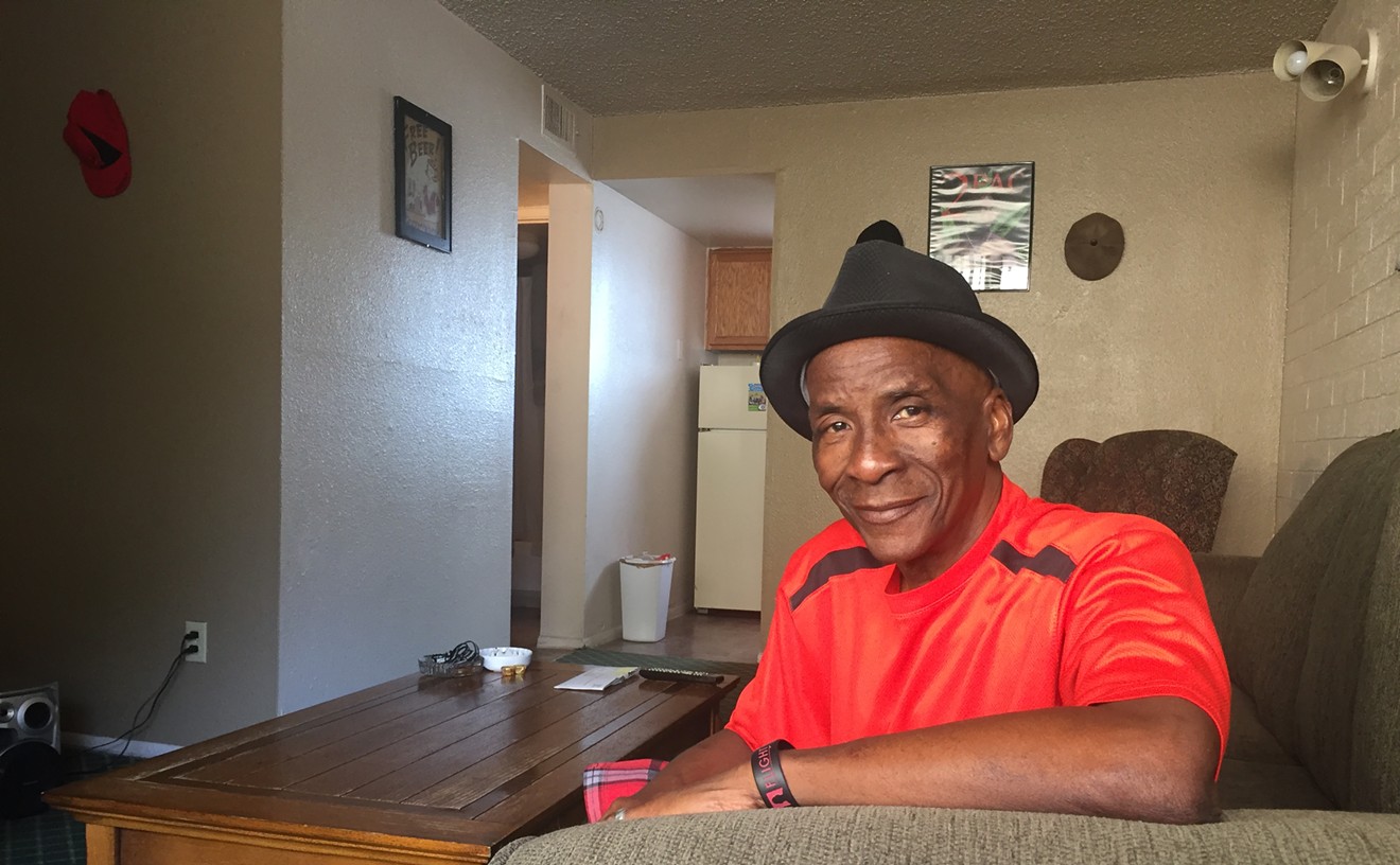 Robert Norman, 61, was living in a Phoenix emergency shelter when he was placed in an apartment of his own, pictured here, through a new rapid rehousing program.