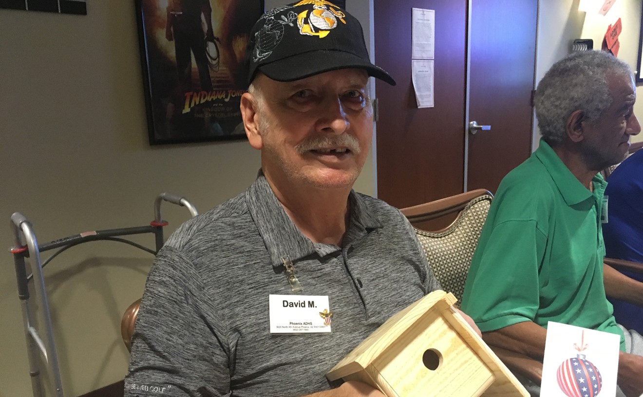Today is the day to honor veterans like David Mattingly, who is finding a new purpose working on crafts in a recreational therapy program.