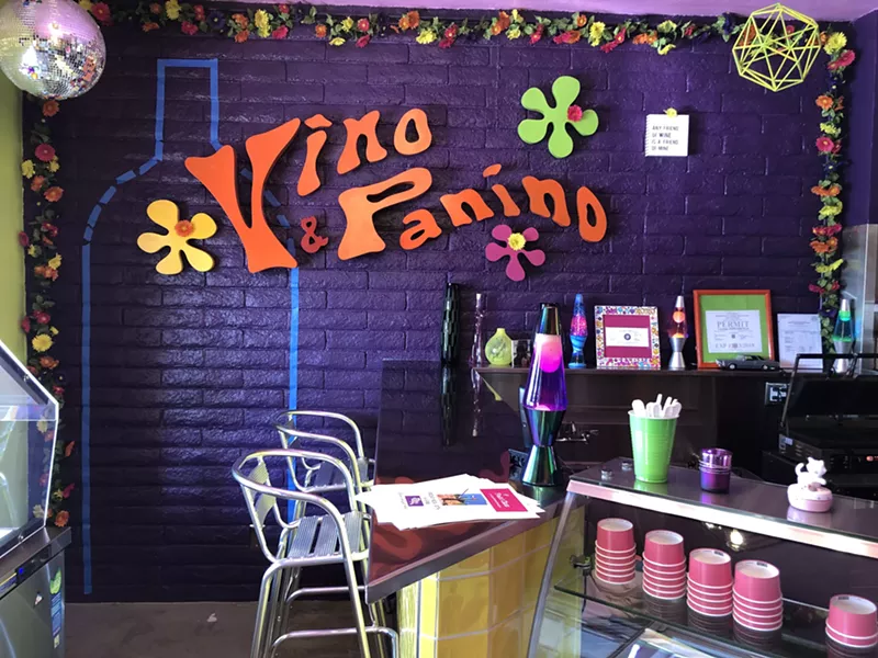 Vino & Panino's groovy interior.