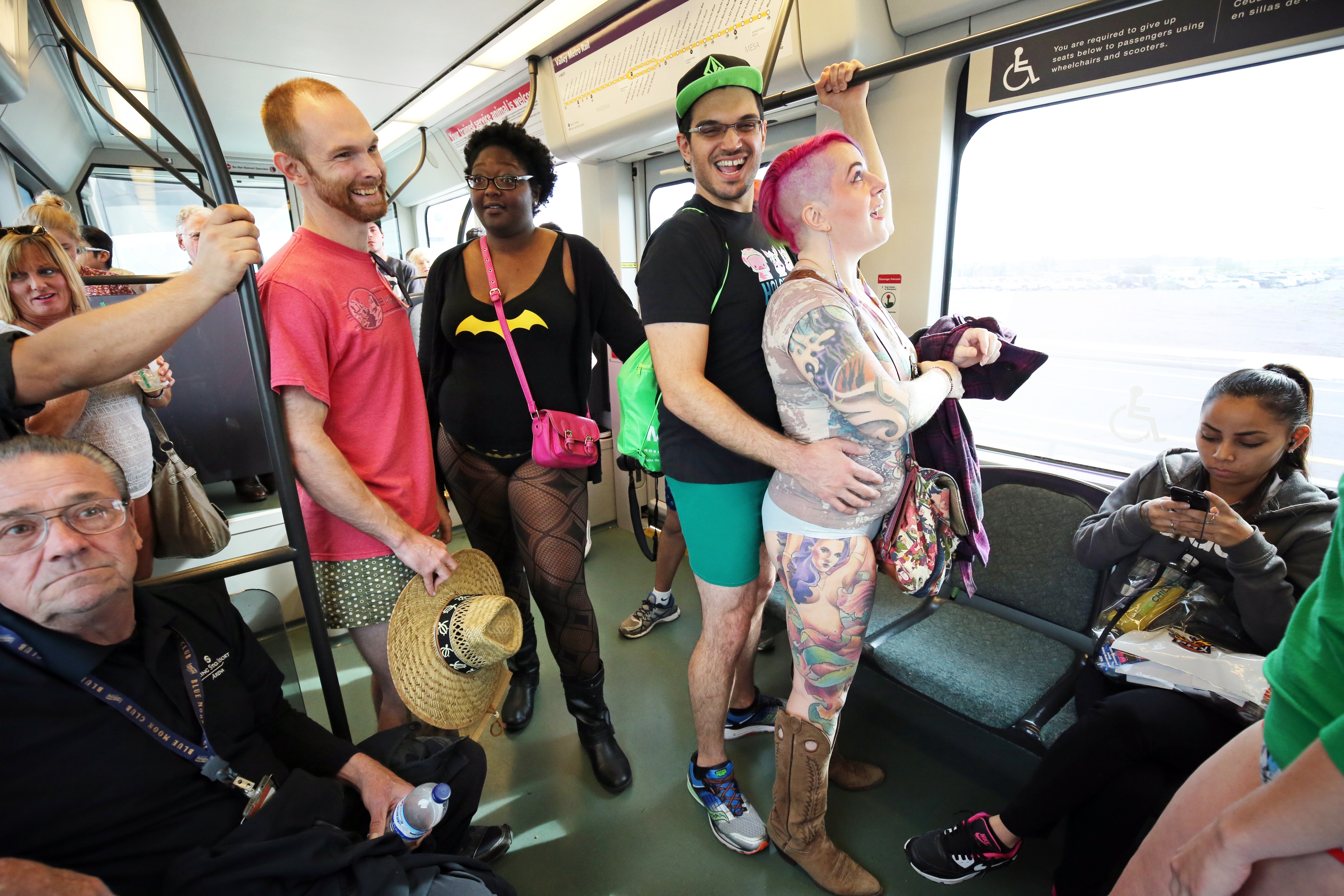 Your guide to the Phoenix No Pants Light Rail Ride 2024 on Sunday