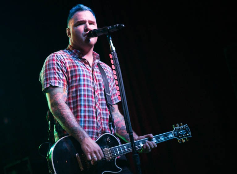 New Found Glory's Chad Gilbert performing at Marquee in 2013.