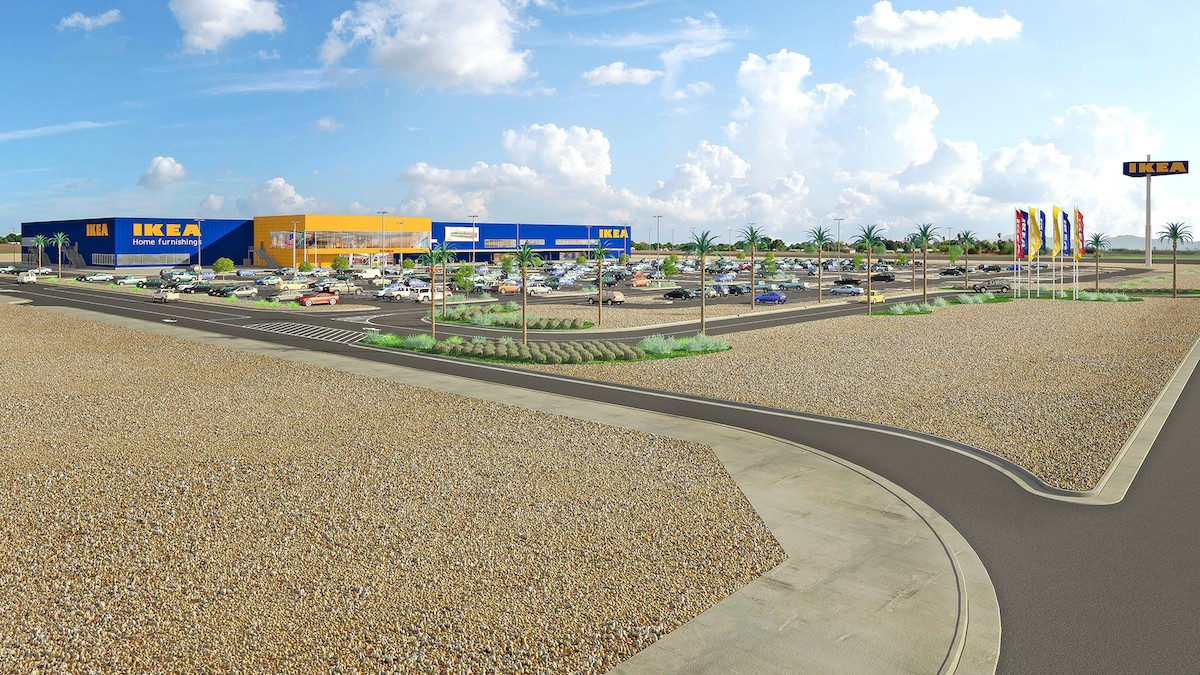 A rendering of the IKEA location coming soon to Glendale.