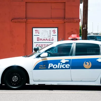 A Phoenix Police Department vehicle.