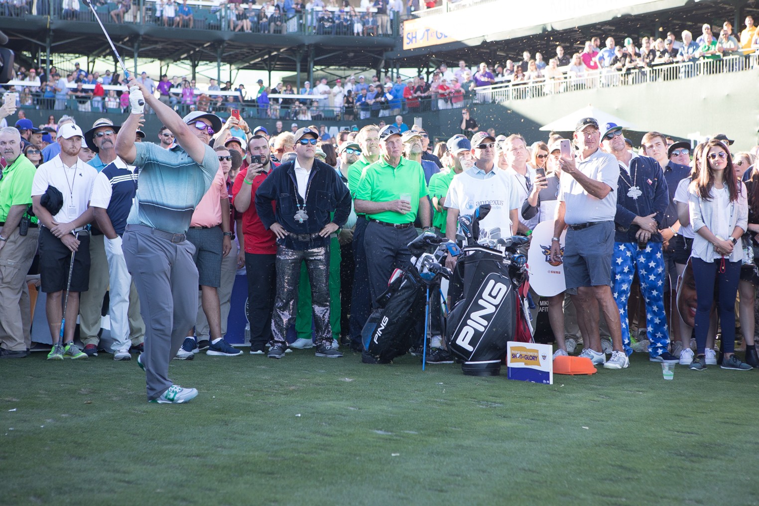 Actor Mark Wahlberg and Olympian Michael Phelps Entertain at ProAm