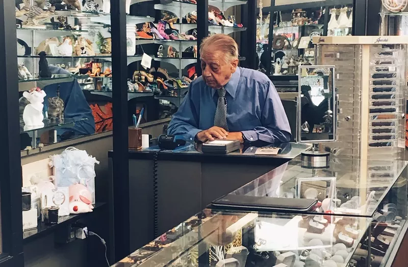 Image: Jeweler Michael Strong has had a shop on Central Avenue since 1954.