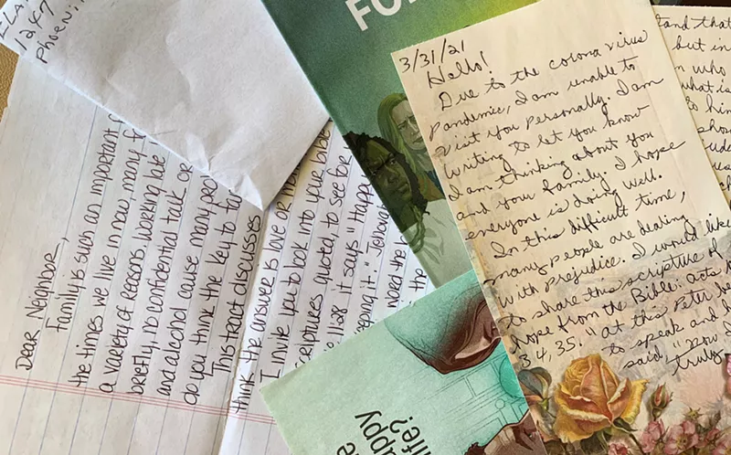 Image: Kayleigh's got a box full of letters.