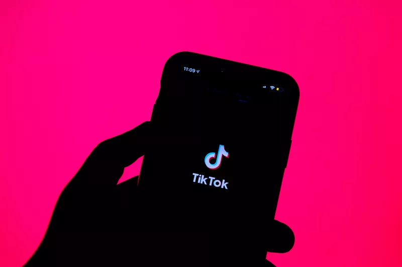 Image: a tiktok logo on a phone