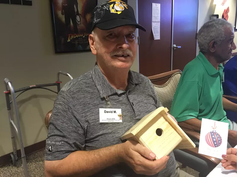 Image: Today is the day to honor veterans like David Mattingly, who is finding a new purpose working on crafts in a recreational therapy program.