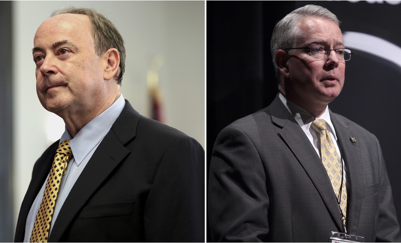 Arizona Supreme Court Justice Clint Bolick, left, urged Governor Doug Ducey to appoint Maricopa County Attorney Bill Montgomery to the U.S. Senate.