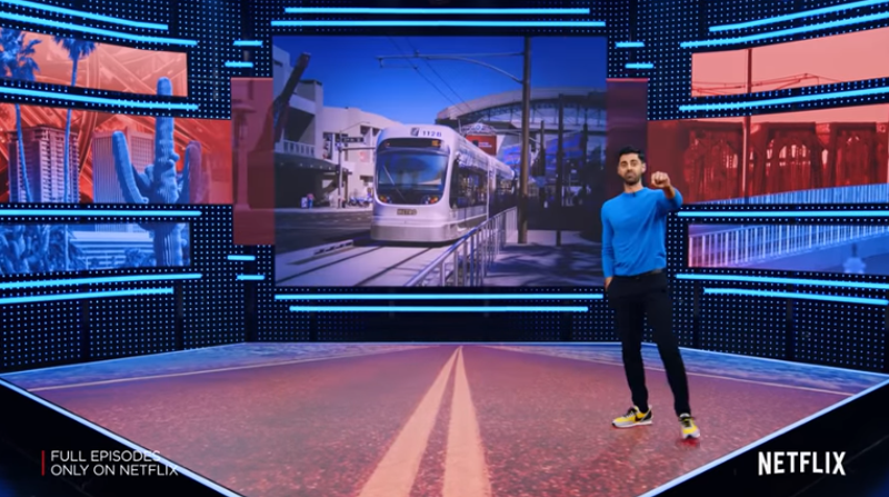Image: Hasan Minhaj dedicated his latest show to public transportation in the United States.