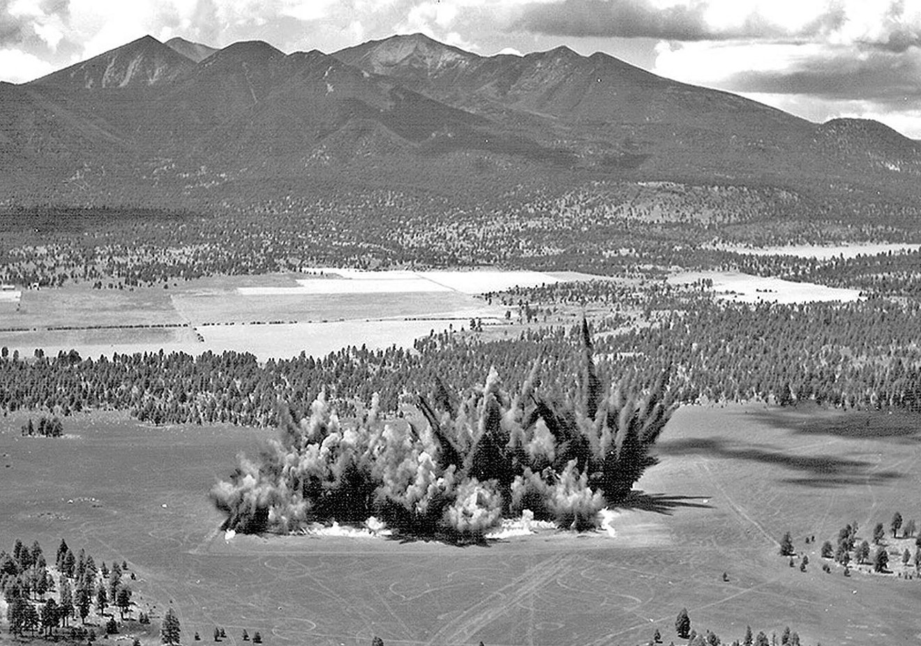 Explosions in the Cinder Lake area outside of Flagstaff in the mid-1960s by NASA and the USGS.