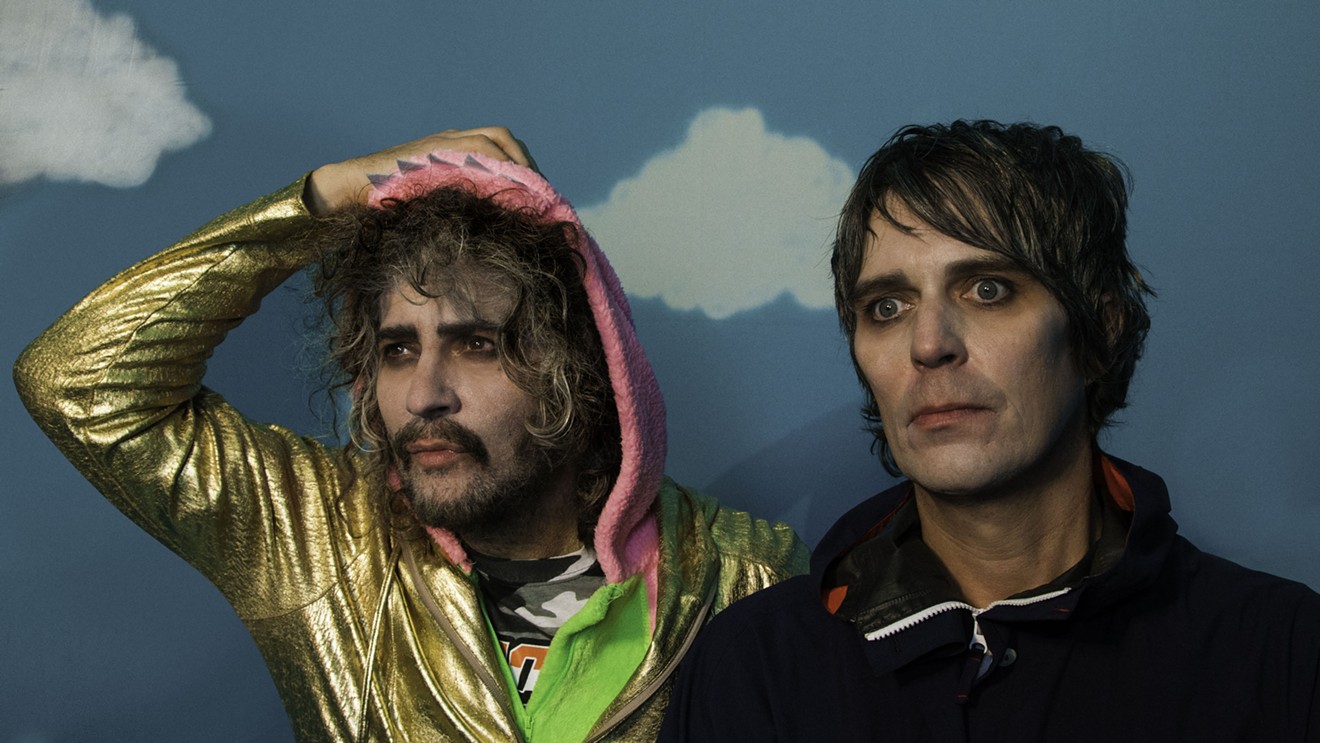Wayne Coyne (left) and Steve Drozd (right) of The Flaming Lips continue to explore the absurd.