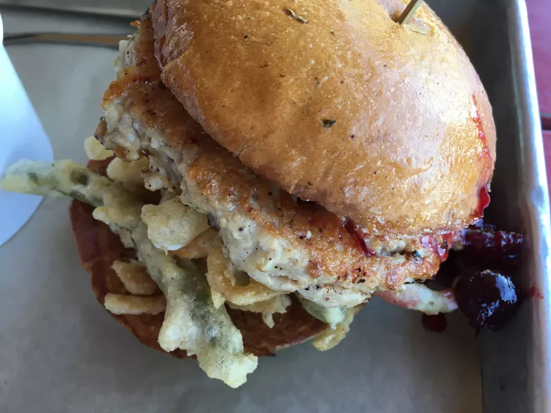 Image: The legendary turducken in burger form.