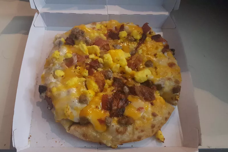 Image: The breakfast pizza at QT.