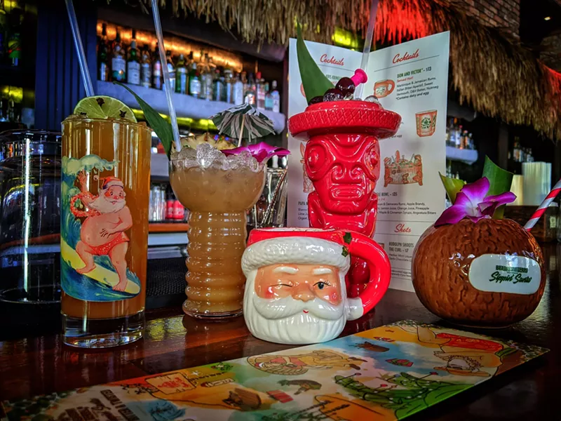 Image: The Sippin' Santa pop-up bar puts a tiki spin on Christmas.