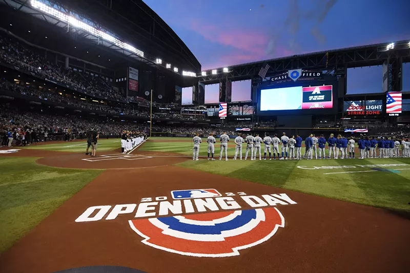 Image: The Arizona Diamondbacks hosted rival the Los Angeles Dodgers for the home opener at Chase Filed on April 6.