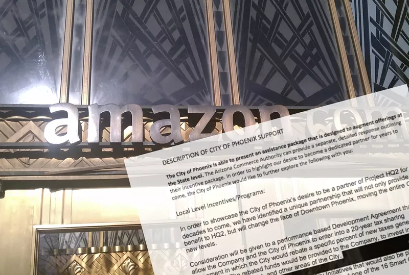 Image: Amazon's art deco building in Seattle. Phoenix failed to convince Amazon to pick us as the location for the company's second headquarters.