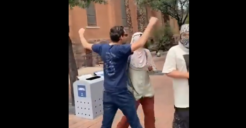 Image: ASU faculty member Jonathan Yudelman confronted a woman in a hijab Sunday near the school's campus.
