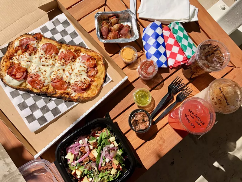 Image: A pretty decent spread from walk-up window joint Mike's Grub.