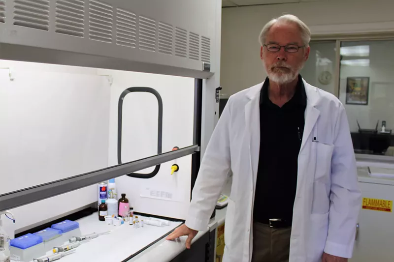 Image: Jim Clark of Delta Verde Laboratory in Phoenix hopes the state someday requires dispensaries to test the medical marijuana they sell. His lab primarily determines the levels of the compounds expected to be in marijuana, like THC and CBD.