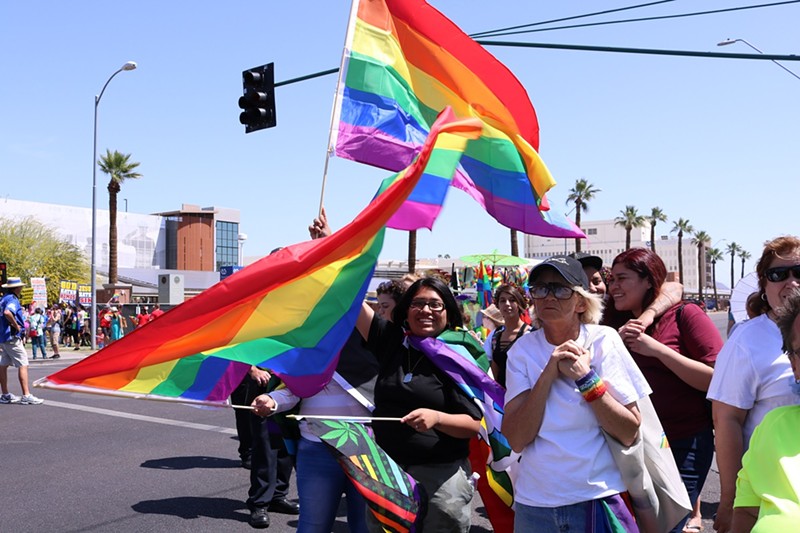 Seventy-seven percent of Arizonans favor laws protecting LGBTQ+ people from discrimination,  according to a 2022 survey by the nonprofit public opinion research institute PRRI.