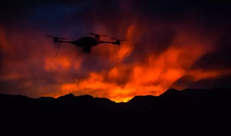 Image: Commercial drones like this one can interfere with aircraft battling Arizona wildfires.