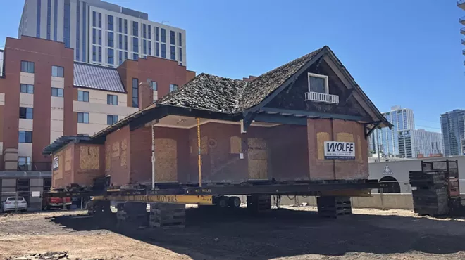 an old home raised off the ground