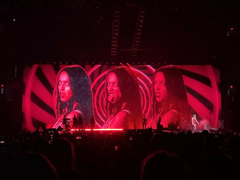 Image: Olivia Rodrigo performs at Footprint Center on Feb. 24, 2024.