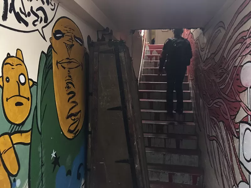 Image: The author and Ian Murdock, exploring the Seattle noise underground.