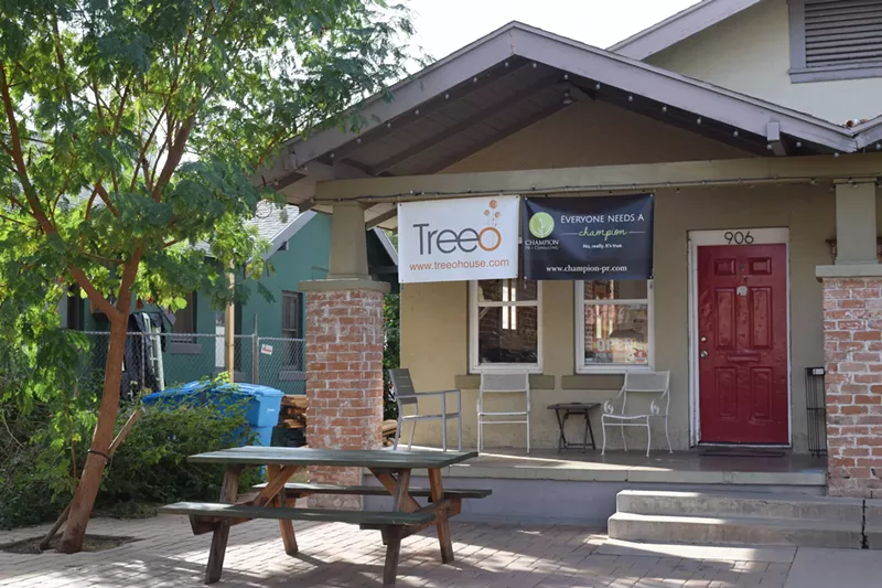 Image: Entrance to Treeo during its final month inside this Roosevelt Row bungalow.