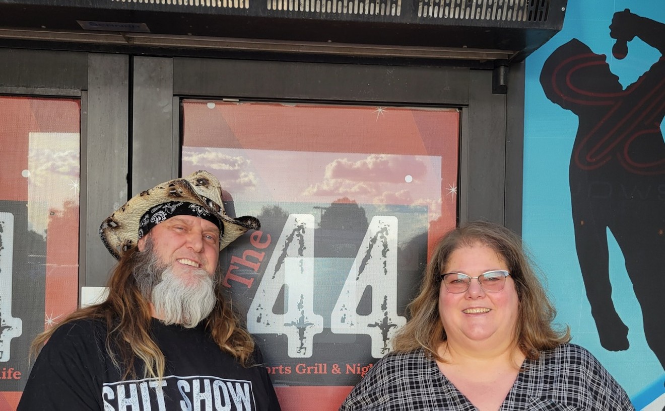 TJ Boone, left, and Nancy Rosa outside of The 44 in Glendale. The up-and-coming venue is looking to do big things for Valley music fans.