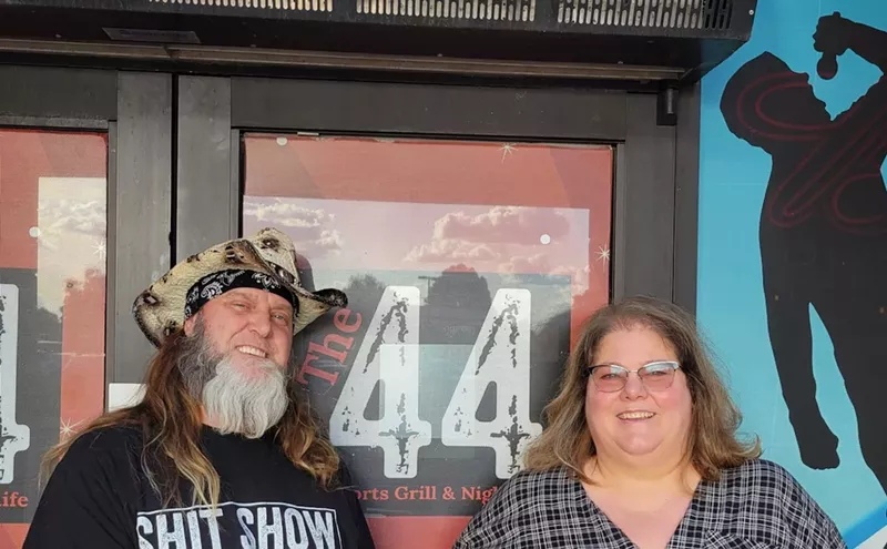 Image: TJ Boone, left, and Nancy Rosa outside of The 44 in Glendale. The up-and-coming venue is looking to do big things for Valley music fans.