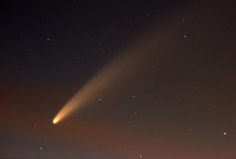 Image: A 2020 photo of Comet NEOWISE, the last naked-eye comet visible in the northern hemisphere.