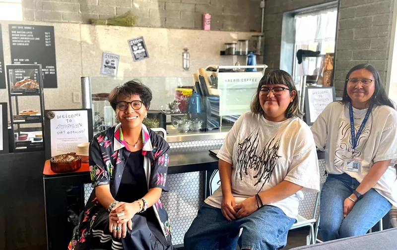 Image: Natasha John, Jordan Manuelito and KaLynn Yazzie of Skoden Coffee.