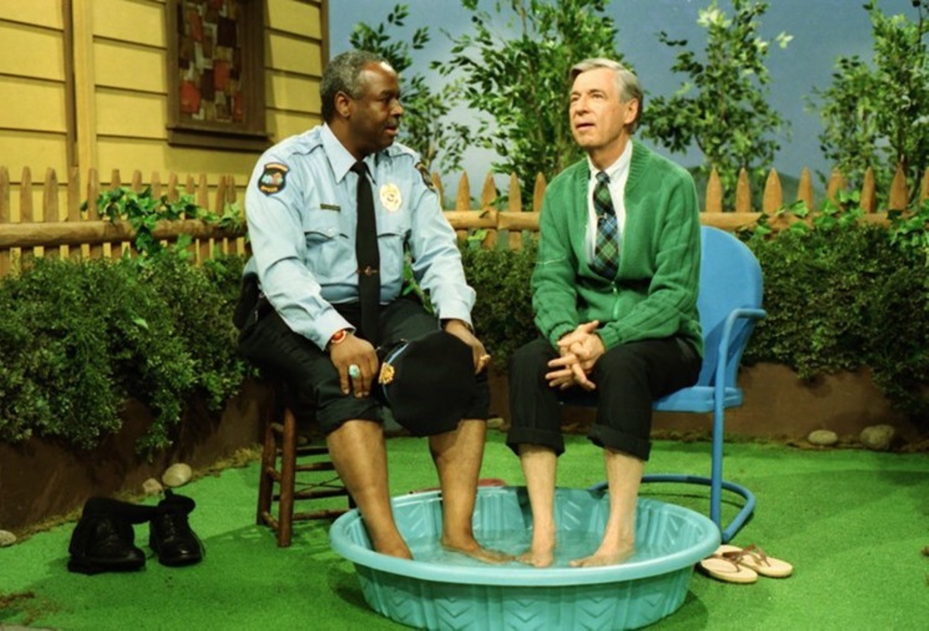 Won’t You Be My Neighbor? is a documentary that paints a flattering portrait of Fred Rogers (right), who doesn't mind getting his feet wet with Officer Clemmons (Francois Clemmons) in a 1969 episode of Mr. Rogers’ Neighborhood.