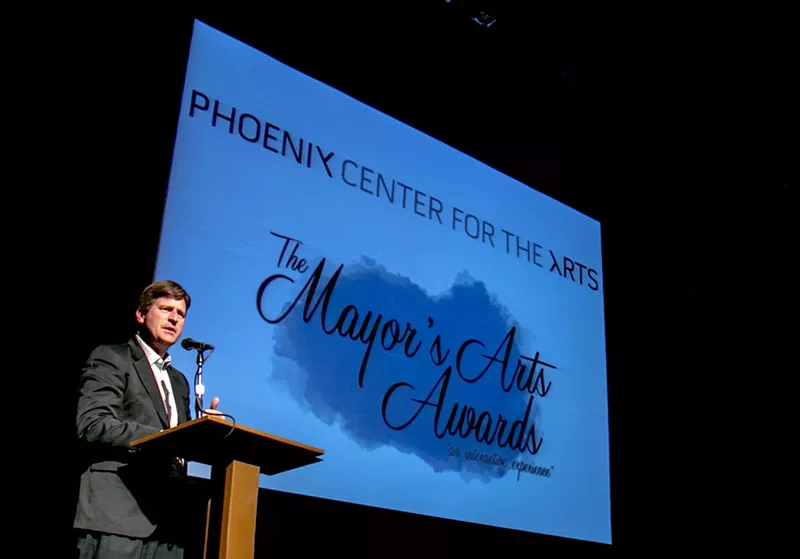 Image: Mayor Greg Stanton speaks during the 2015 Mayor's Arts Awards.