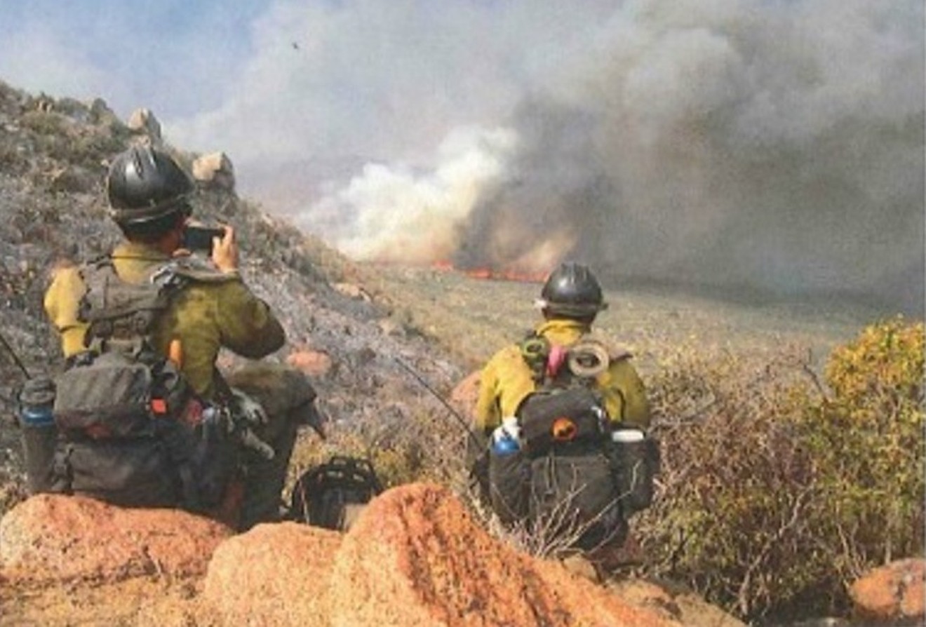 A shot of Granite Mountain Hotshots before the Yarnell HIll Fire turned fatal.