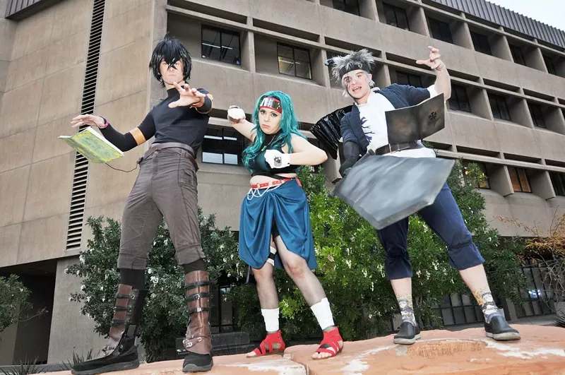 Image: Anime cosplayers at LIBCON West 2019 in Glendale.