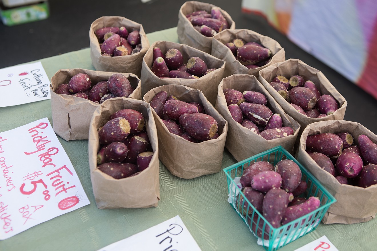 Prickly pear fruit at the Uptown Farmers Market.