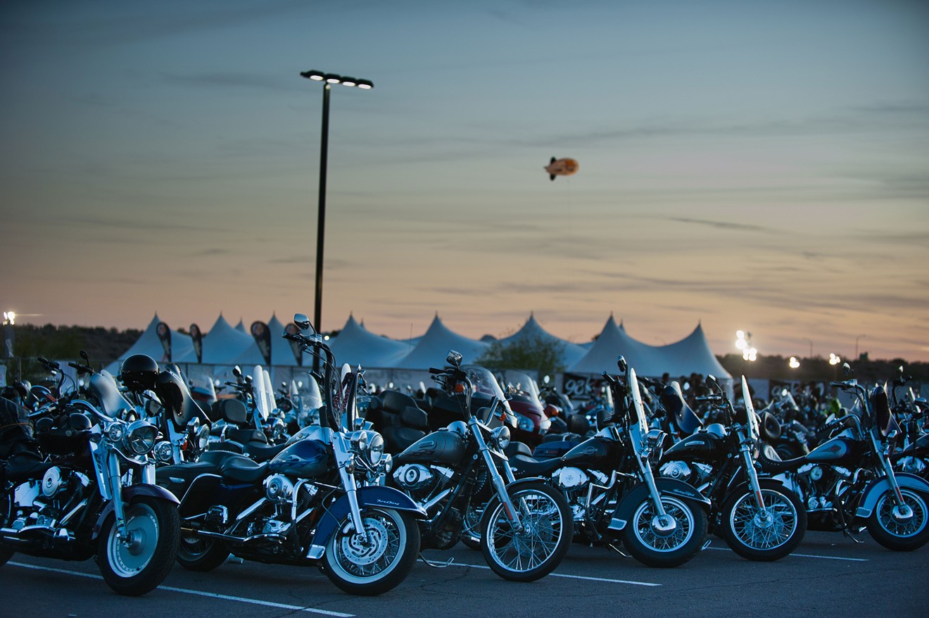 You can park your motorcycle for free at Arizona Bike Week.