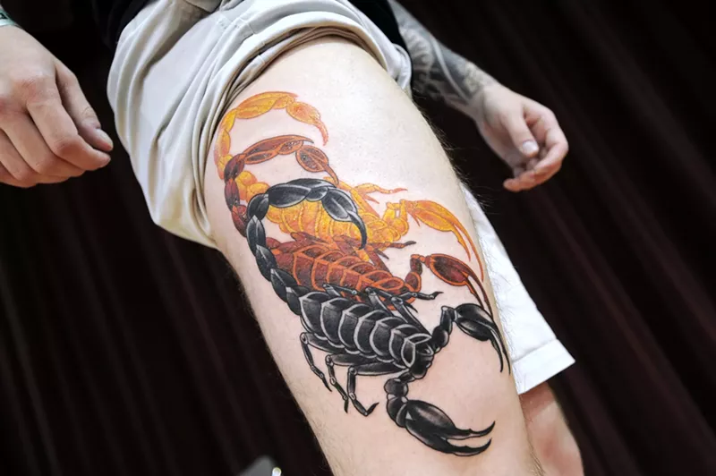 Image: A scorpion tattoo created at last year's Grand Canyon State Tattoo Convention.