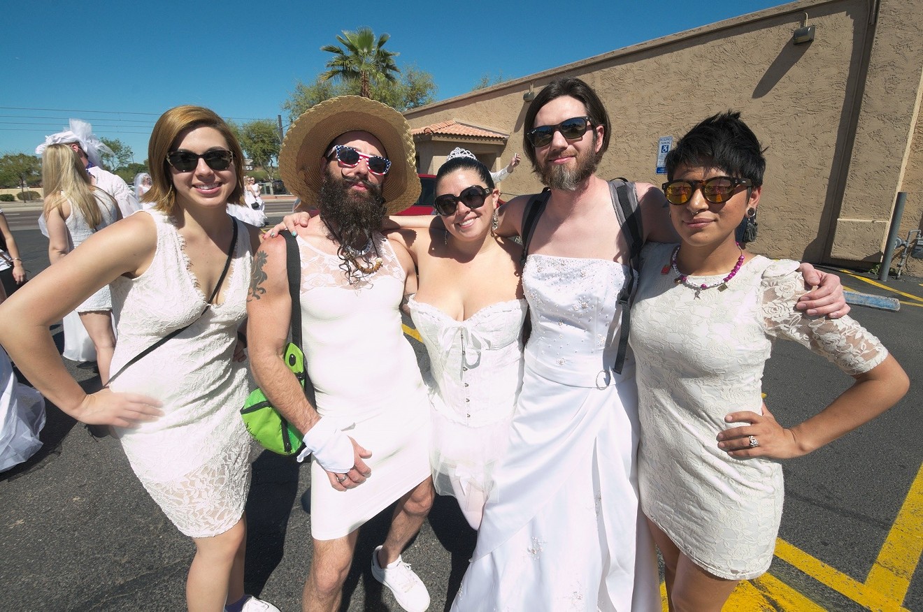 Brides of March participants outside of Charlie's Phoenix.