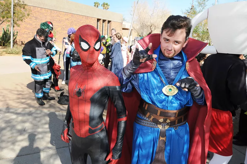 Image: Local cosplayers as Spider-Man and Dr. Strange at Tempe FanCon in 2020.